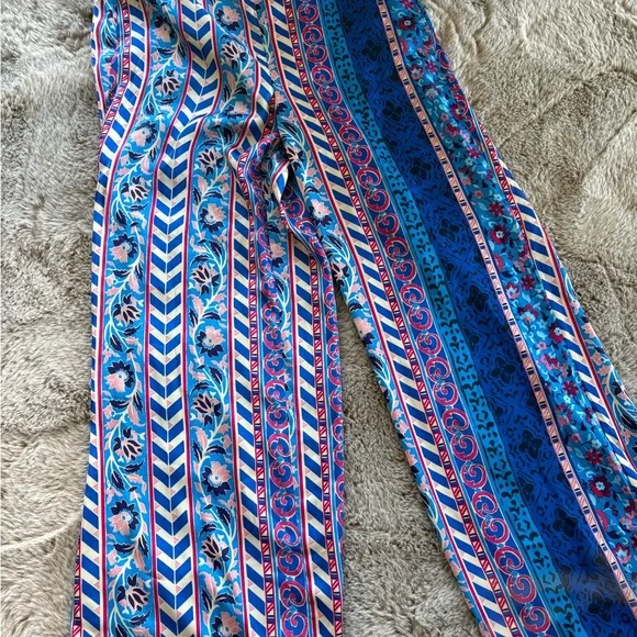 Zara Satin Effect Printed Wide-Leg Pants size Medium - Picture 4 of 5